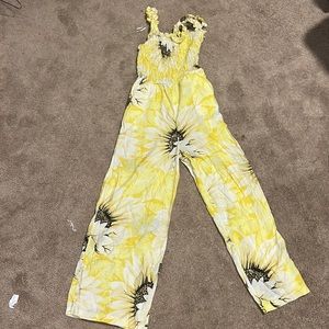 Yellow sunflower jumpsuit